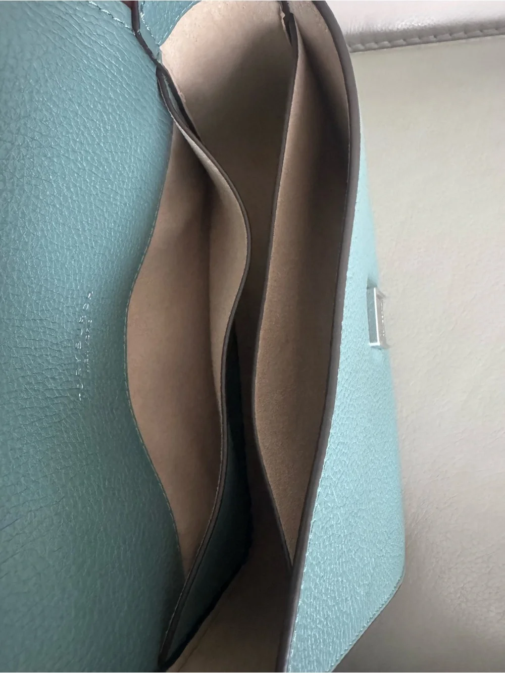 Tory Burch Teal Leather & Suede Crossbody with Tassel